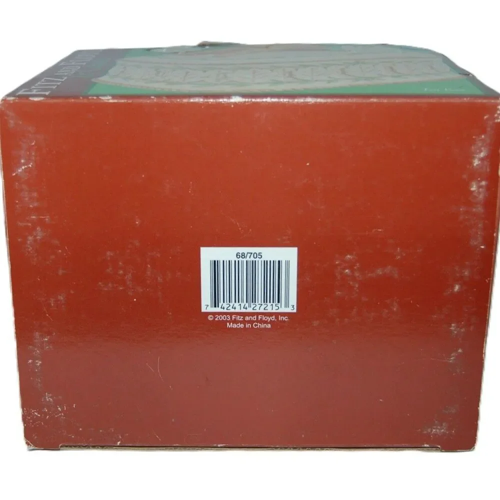 VINTAGE FITZ AND FLOYD LE CANARD CARROT TEA BOX 6